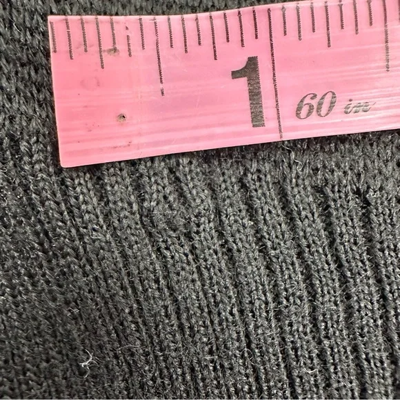 Vintage David Meister Large Wool Blend Black Metallic Gold Turtleneck Sweater - Picture 15 of 15